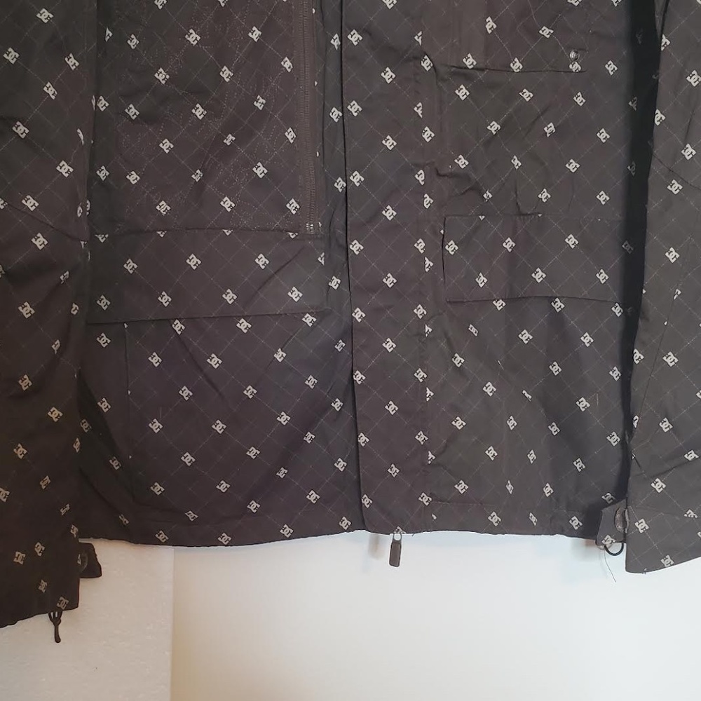 Vintage DC Exotex 5000 Jacket Unisex Size: S; AOP Brown; Many Pockets Gaiter Y2K - Picture 3 of 10